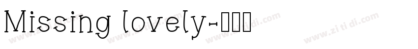Missing lovely字体转换